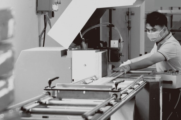 Office furniture production process