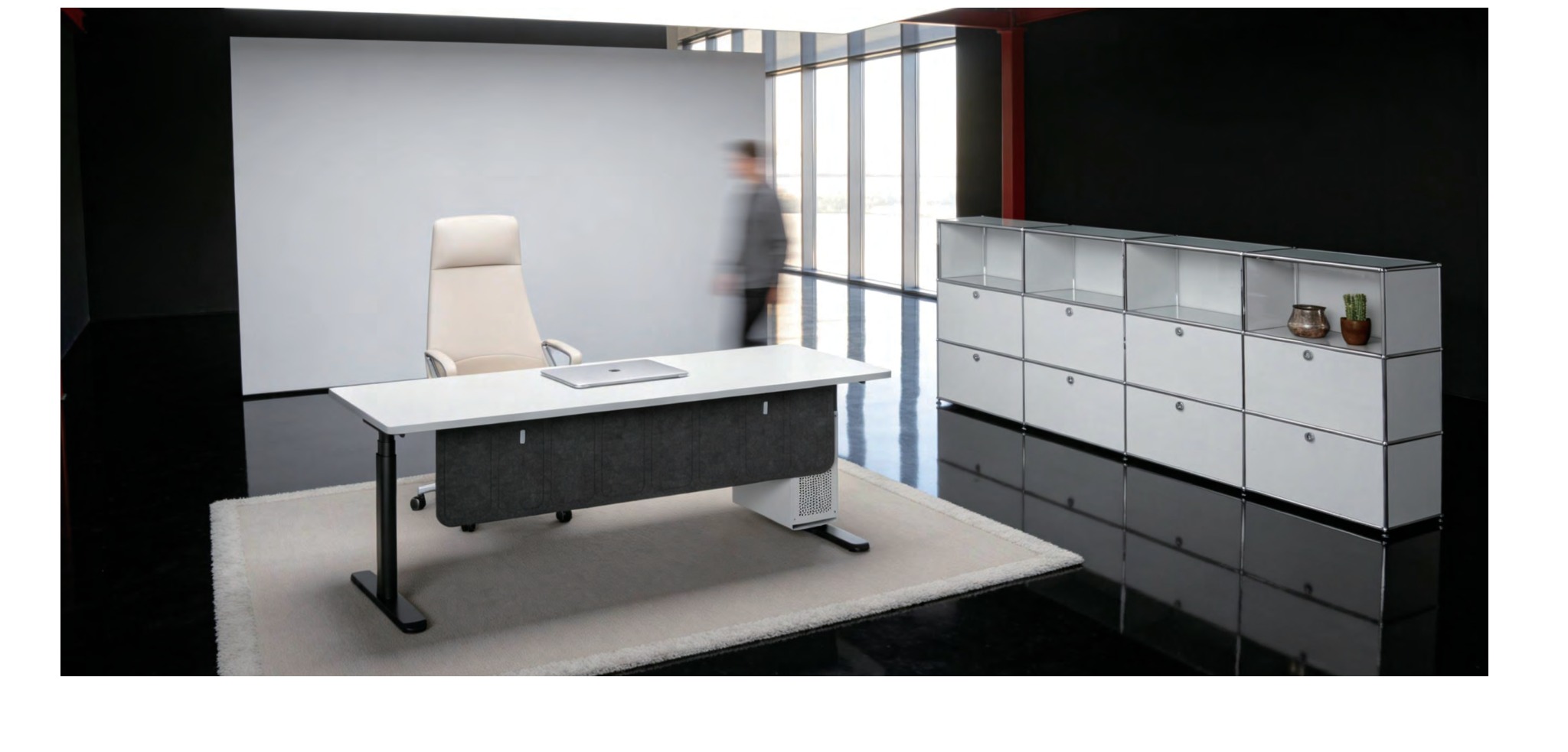 UP executive desk scene